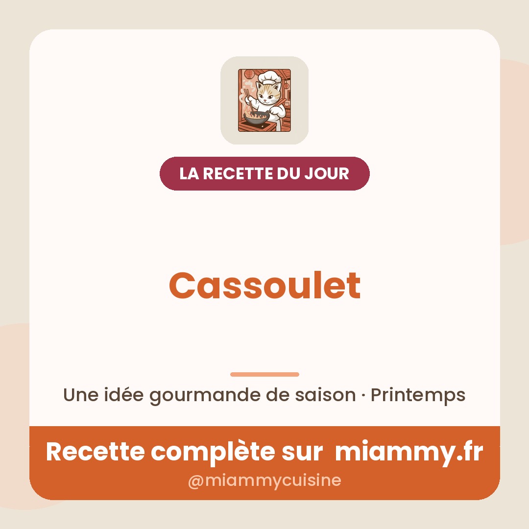 Cassoulet — recette Miammy