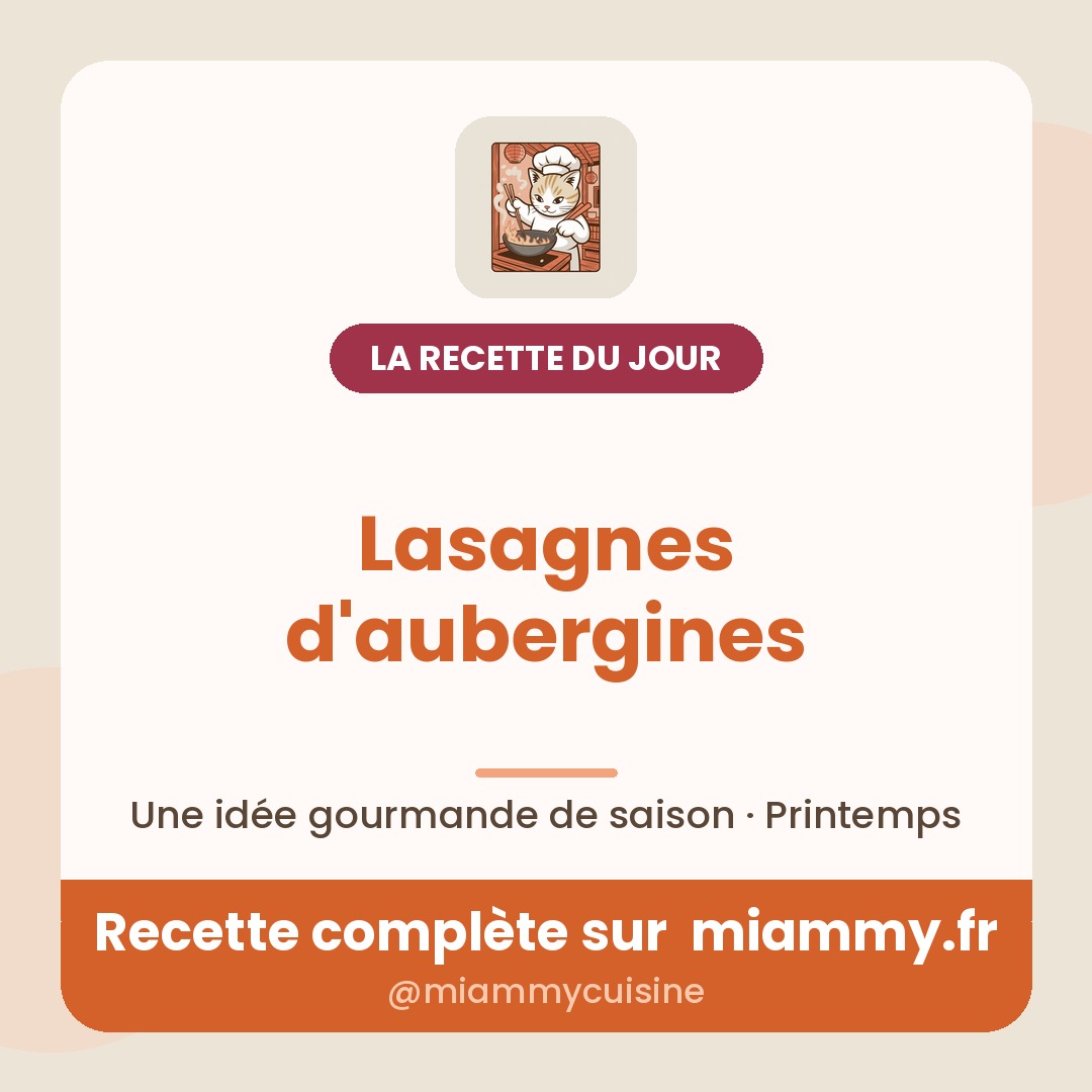 Lasagnes d'aubergines — recette Miammy